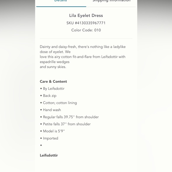 Leifsdottir Anthropologie Lila Eyelet White dress sz 4 - Picture 11 of 11